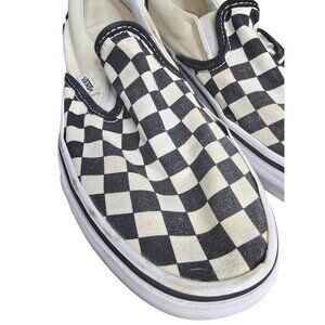 Vans Black & White Checkerboard Slip-On Shoes Size 6.5
